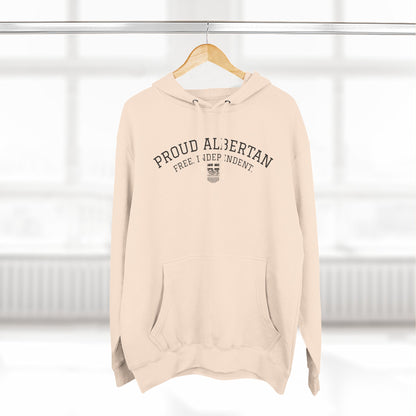 Proud Albertan Simple Unisex Varsity Hoodie