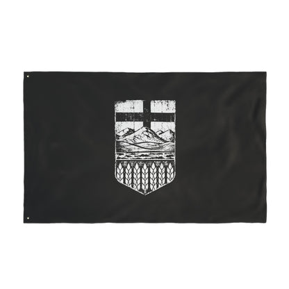 Rugged Black Alberta Flag