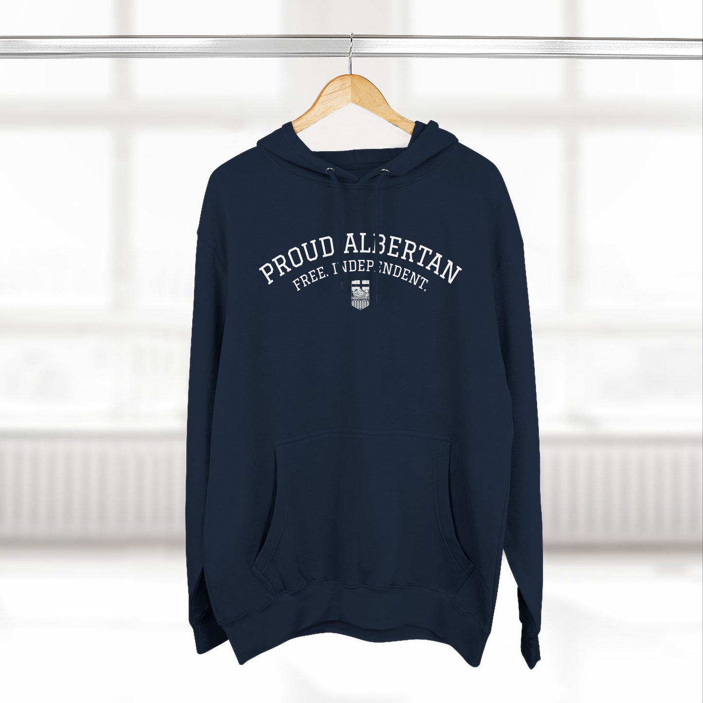 Proud Albertan Simple Unisex Varsity Hoodie