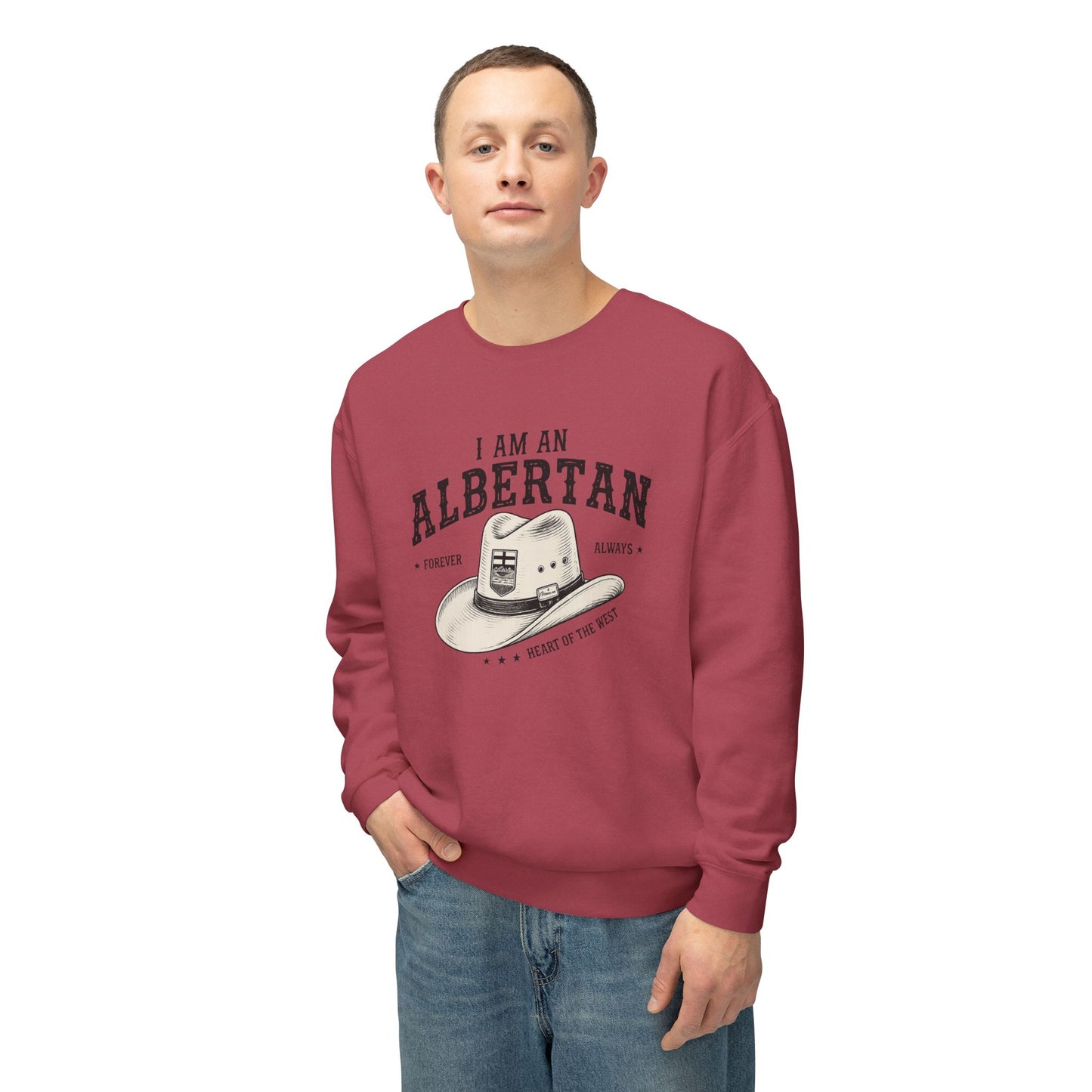 I Am Albertan Premium Unisex Crewneck Sweatshirt