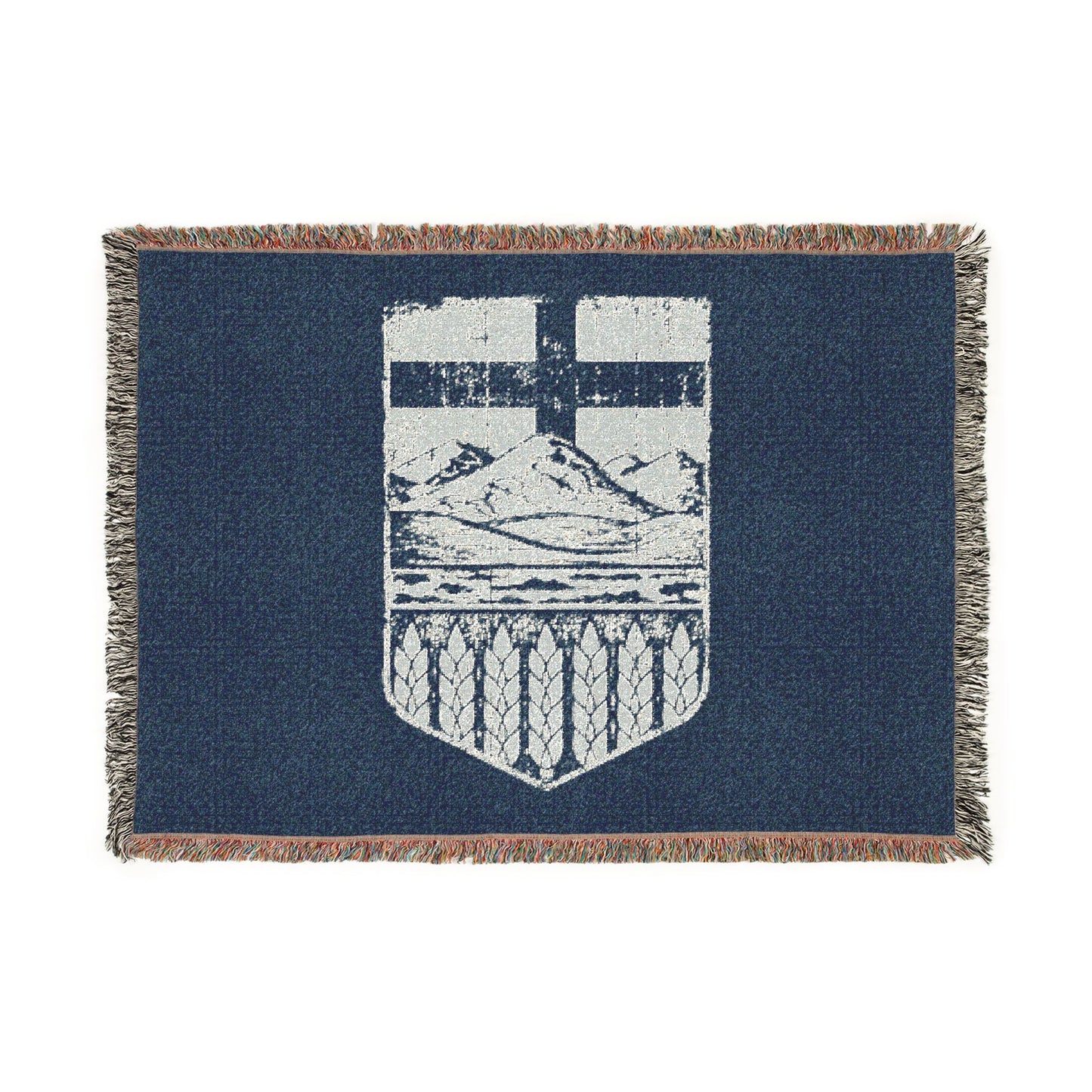 Rugged Alberta Shield Woven Blanket