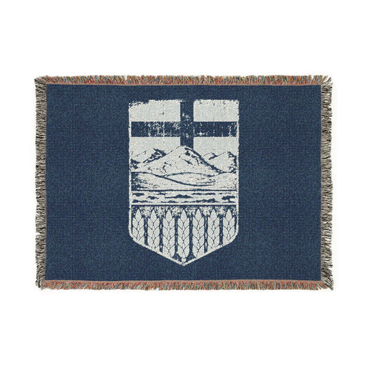 Rugged Alberta Shield Woven Blanket