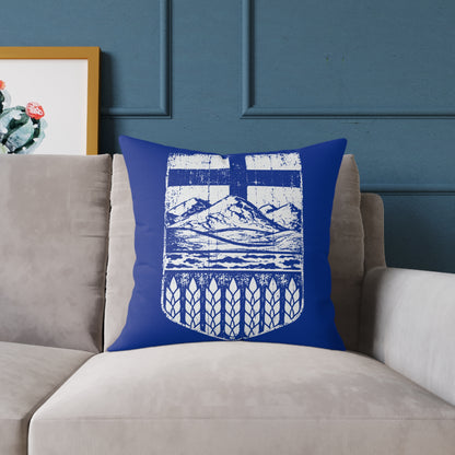 Rugged Alberta Shield Canvas Pillow