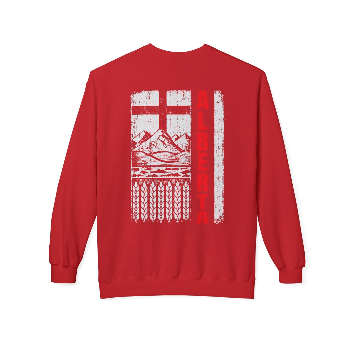 Rugged Alberta Red (On the Back) Crewneck Sweatshirt