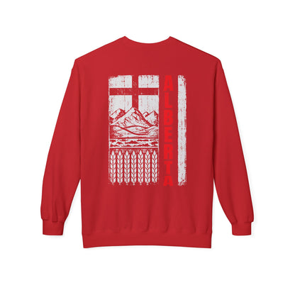 Rugged Alberta Red (On the Back) Crewneck Sweatshirt
