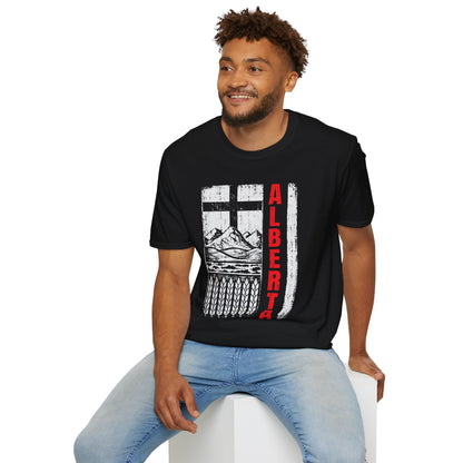 Rugged Alberta Red Unisex T-Shirt