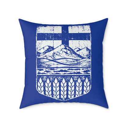 Rugged Alberta Shield Canvas Pillow