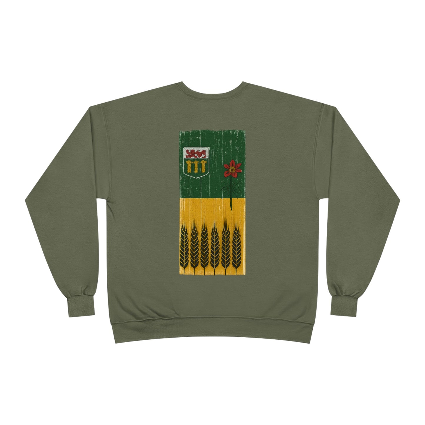 Rugged Saskatchewan (On the Back) Unisex Crewneck Sweatshirt