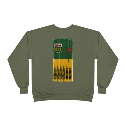 Rugged Saskatchewan (On the Back) Unisex Crewneck Sweatshirt