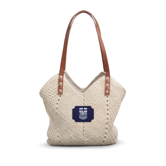 Rugged Alberta Shield Knit Shoulder Bag
