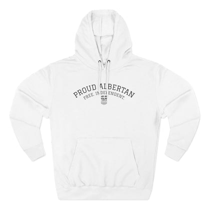 Proud Albertan Simple Unisex Varsity Hoodie
