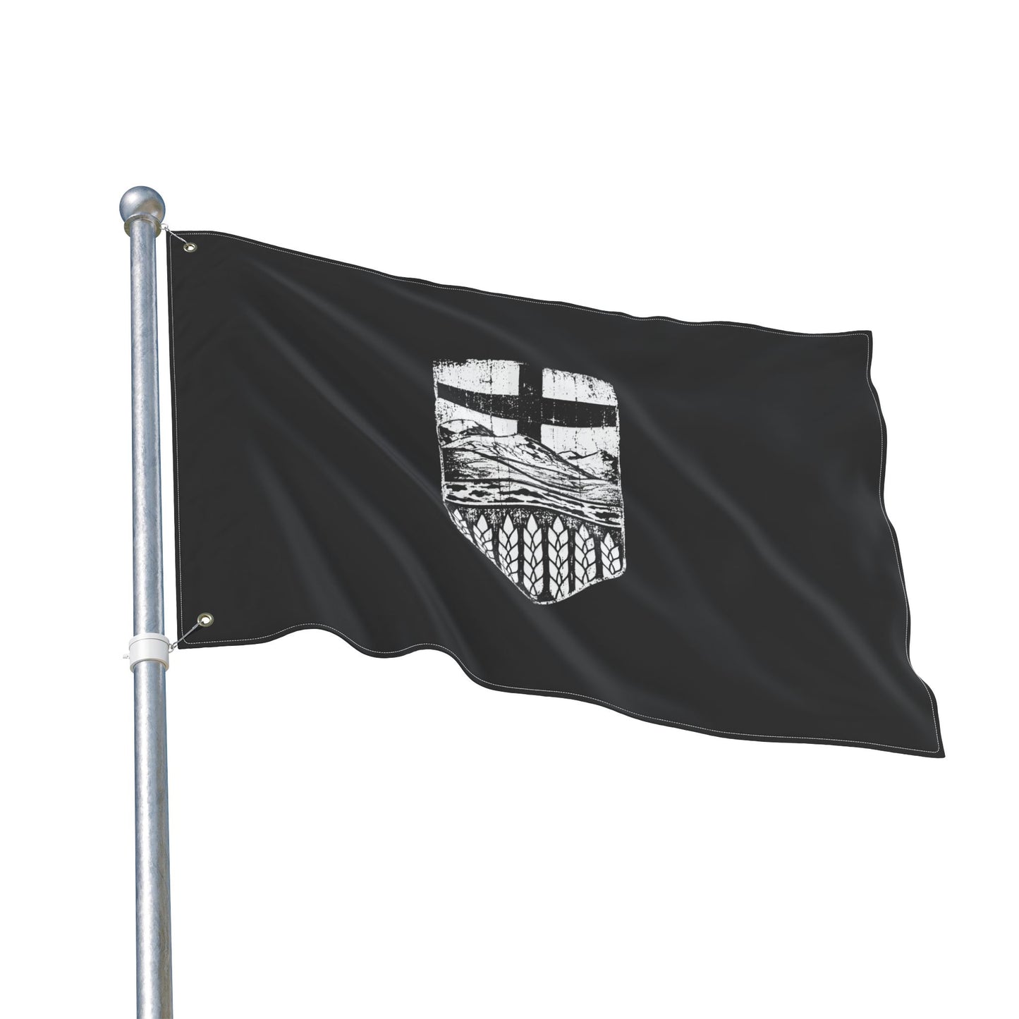 Rugged Black Alberta Flag