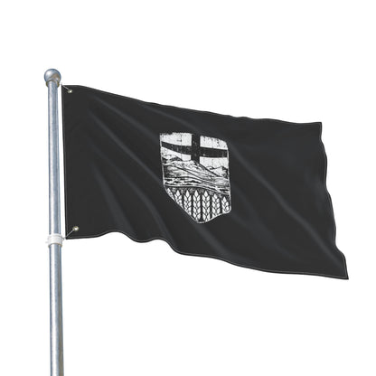 Rugged Black Alberta Flag