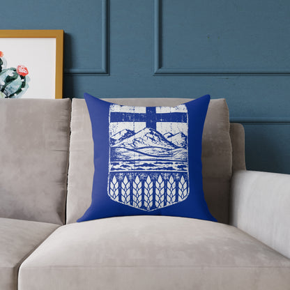 Rugged Alberta Shield Canvas Pillow