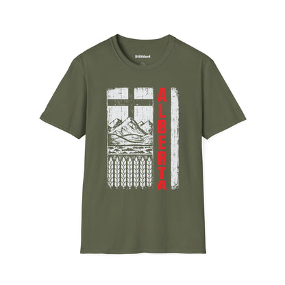 Rugged Alberta Red Unisex T-Shirt