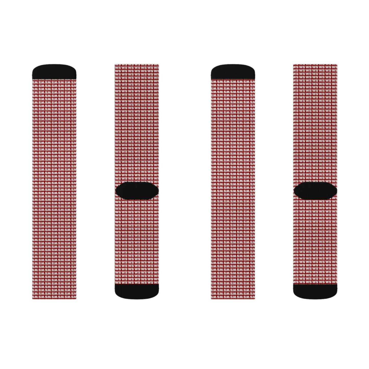 WS Burgundy Pair of Socks