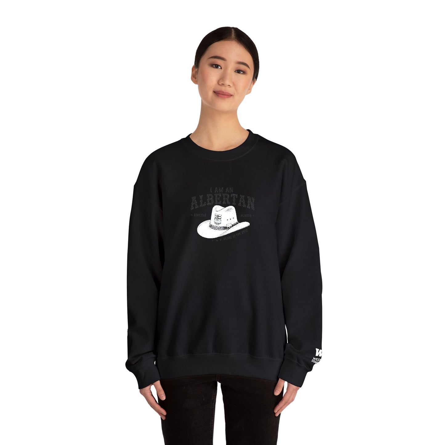 I Am Albertan Unisex Premium Crewneck Sweatshirt (Embroidered)