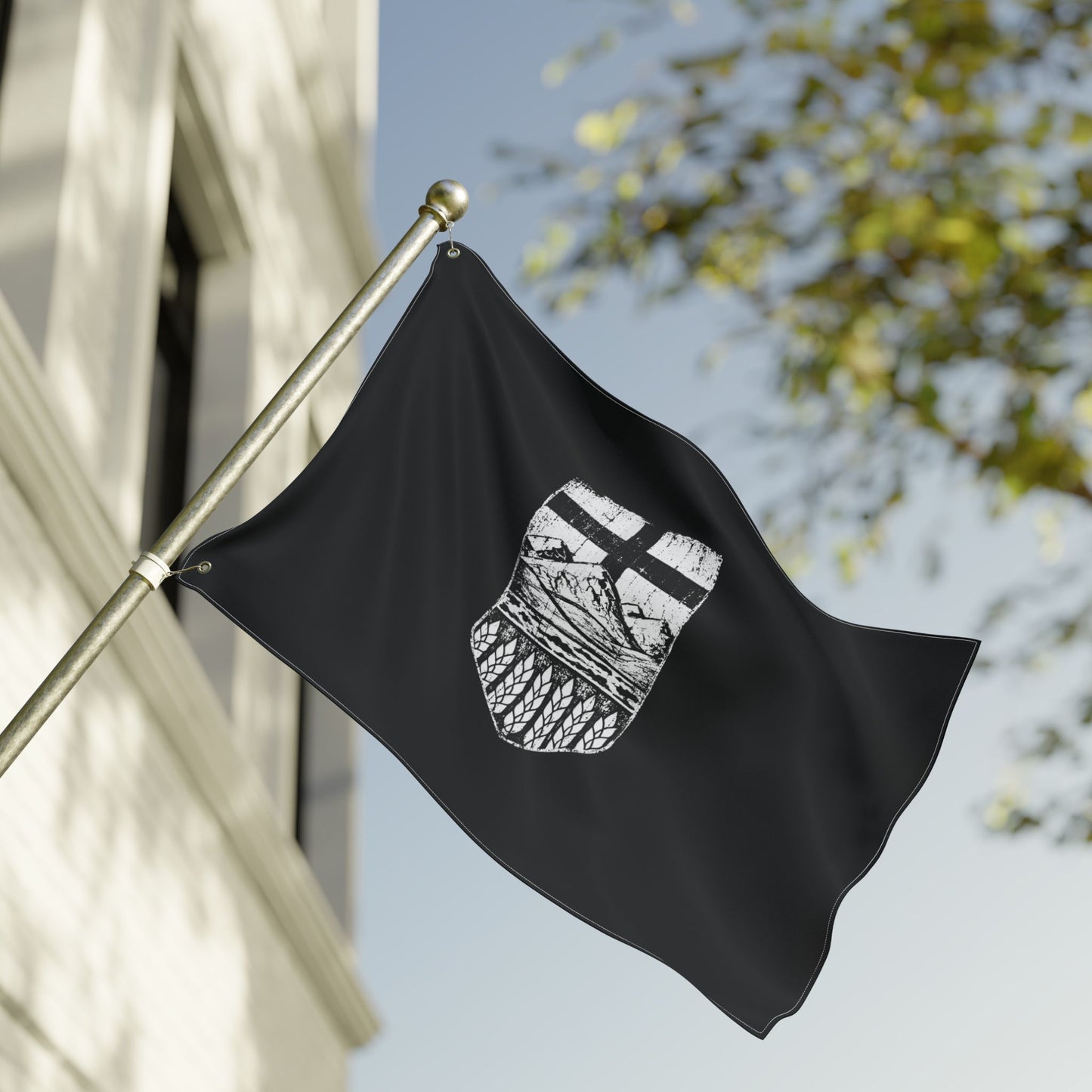 Rugged Black Alberta Flag