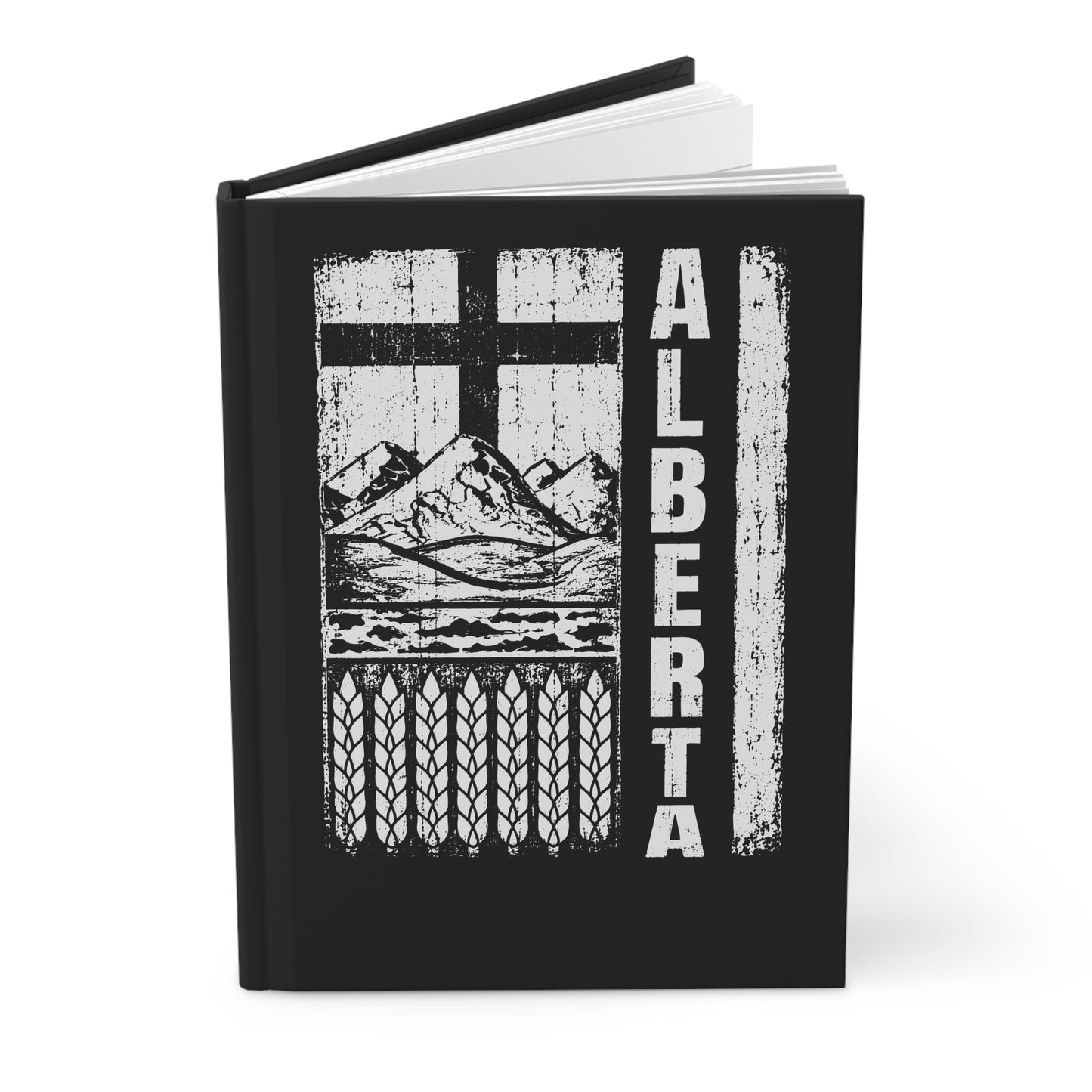 Rugged Alberta Hardcover Journal (Midnight Black)