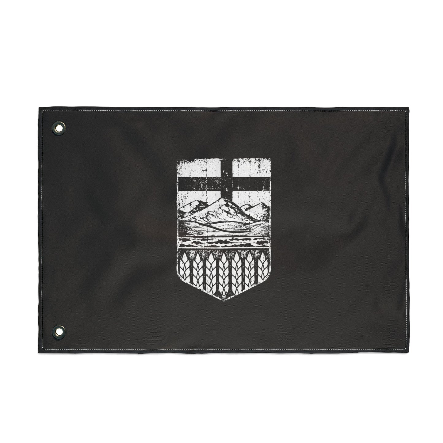 Rugged Black Alberta Flag