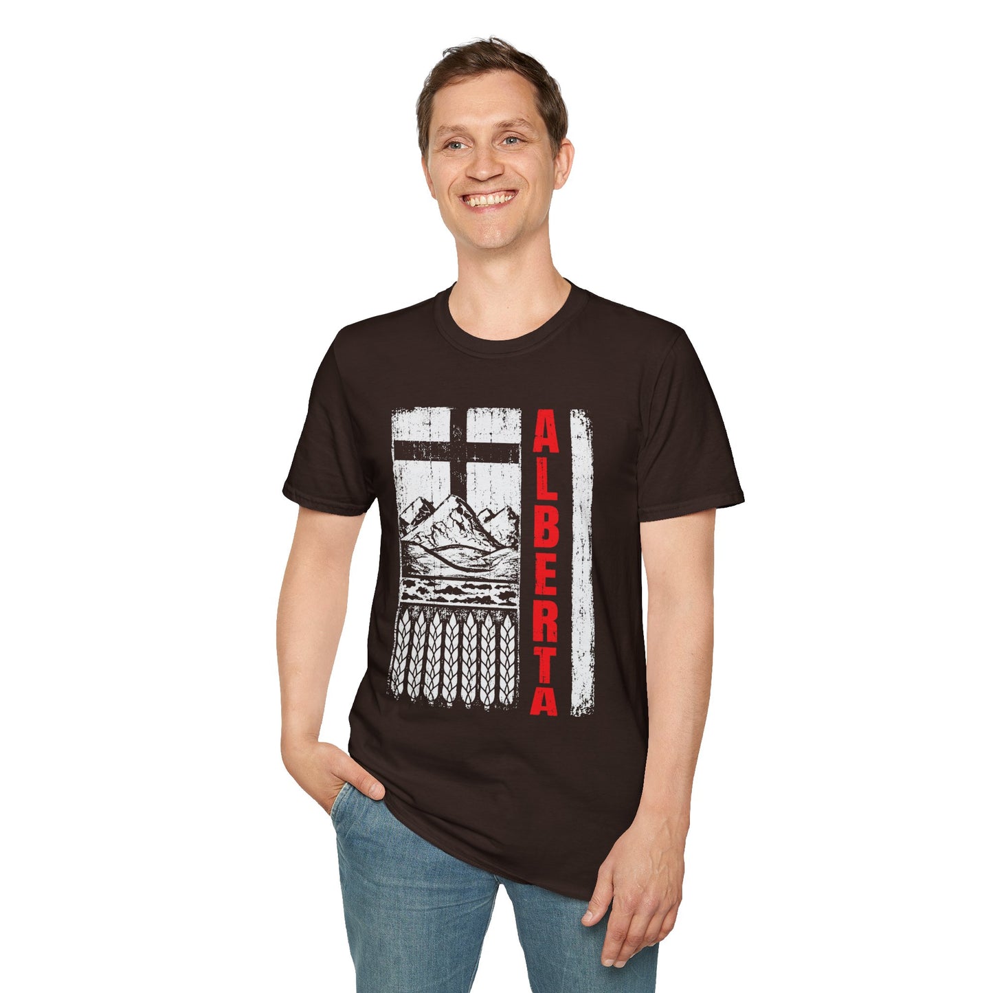 Rugged Alberta Red Unisex T-Shirt