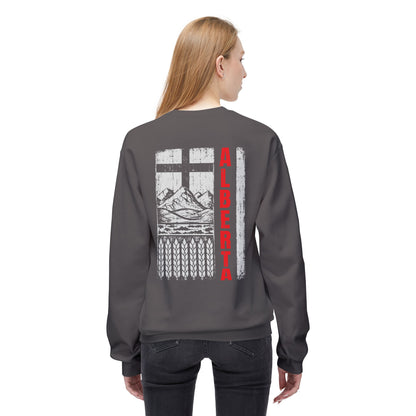 Rugged Alberta Red (On the Back) Crewneck Sweatshirt