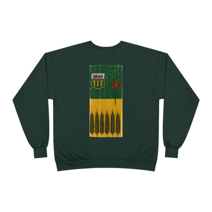 Rugged Saskatchewan (On the Back) Unisex Crewneck Sweatshirt