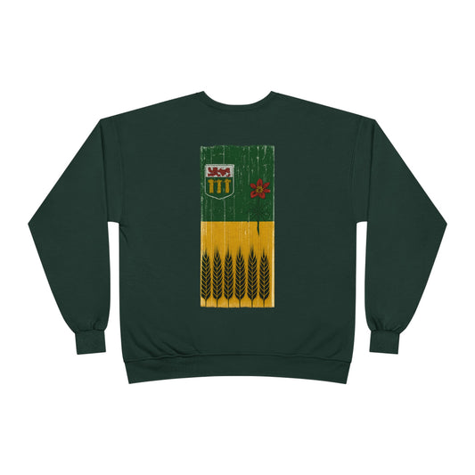 Rugged Saskatchewan (On the Back) Unisex Crewneck Sweatshirt