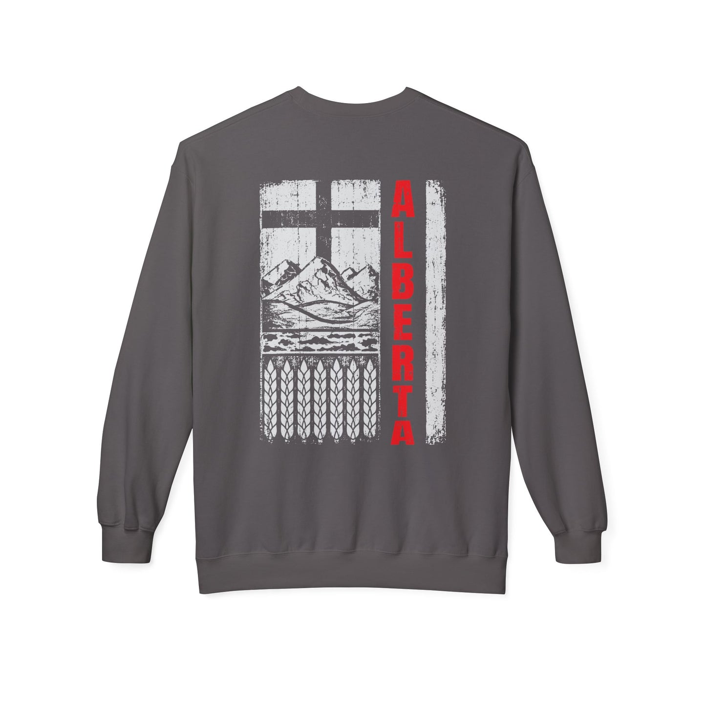 Rugged Alberta Red (On the Back) Crewneck Sweatshirt