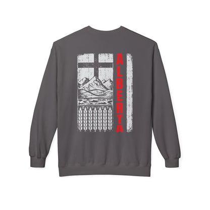 Rugged Alberta Red (On the Back) Crewneck Sweatshirt