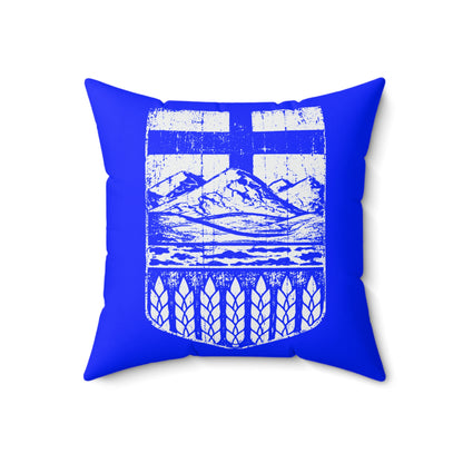 Rugged Shield of Alberta Square Pillow