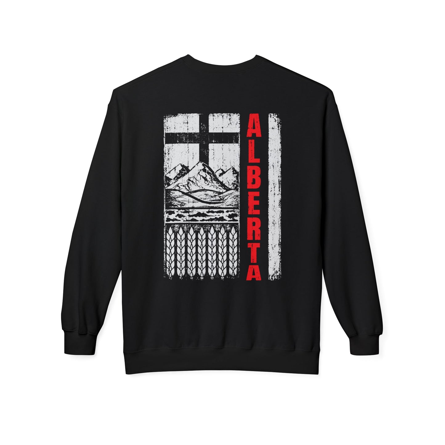 Rugged Alberta Red (On the Back) Crewneck Sweatshirt