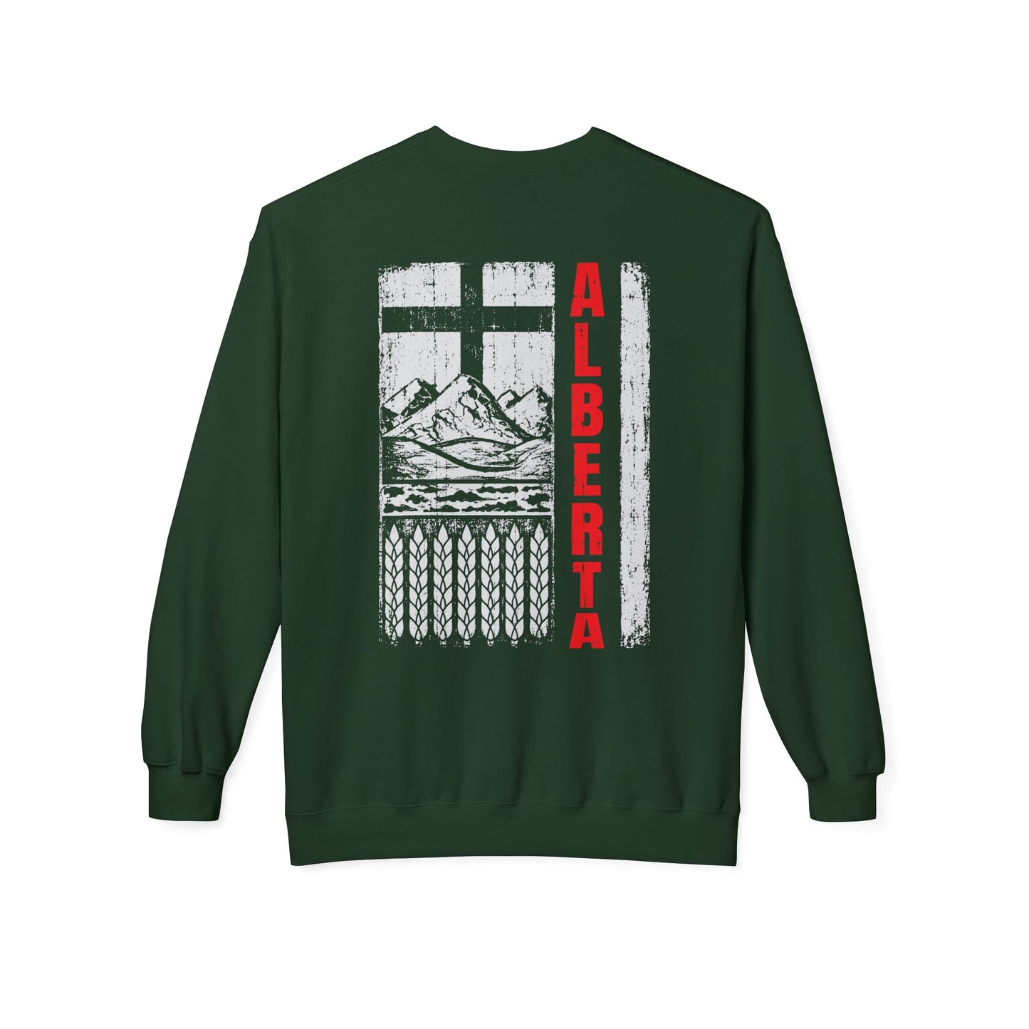 Rugged Alberta Red (On the Back) Crewneck Sweatshirt