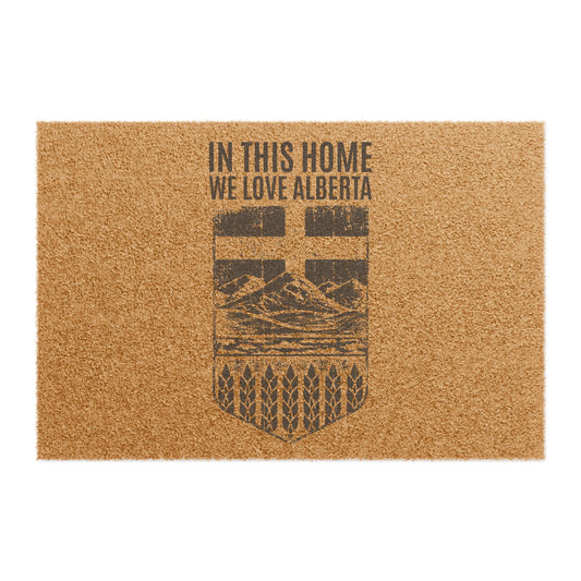 'In This Home, We Love Alberta' Rustic Doormat