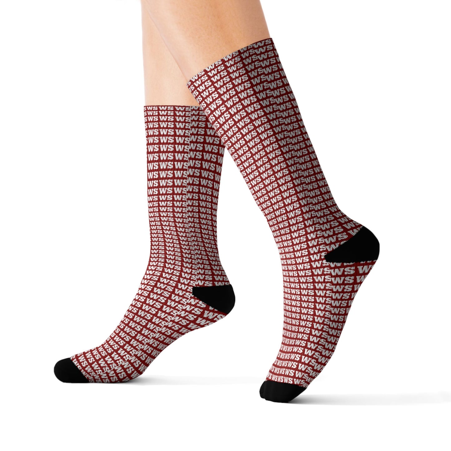WS Burgundy Pair of Socks