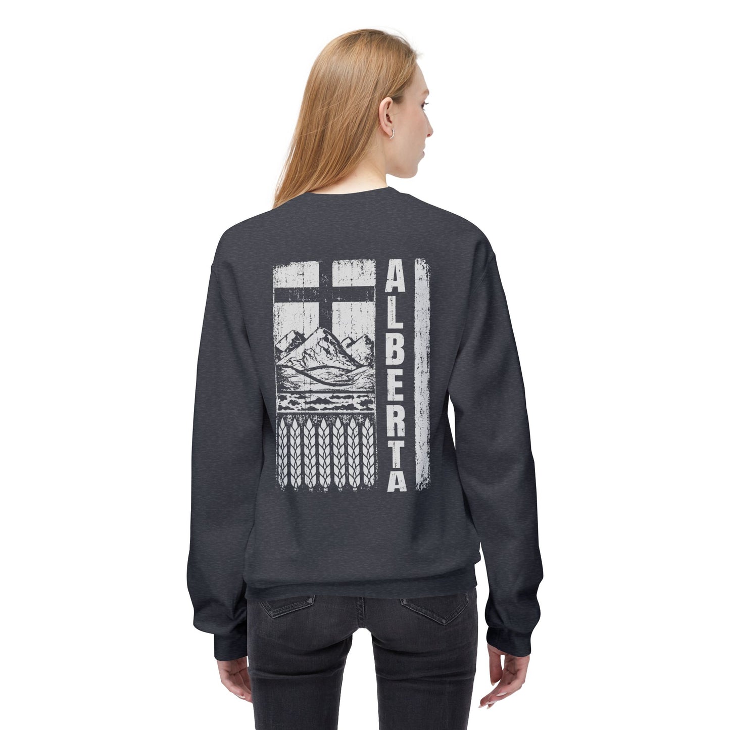 Rugged Alberta (On the Back) Crewneck Sweatshirt