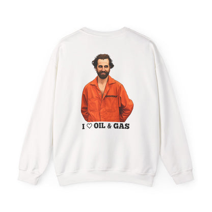 Guilbeault 'I Love Oil and Gas' (On the Back) Unisex Sweatshirt