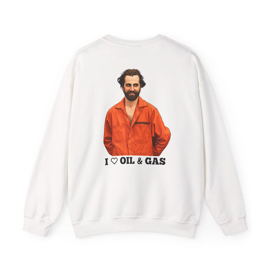 Guilbeault 'I Love Oil and Gas' (On the Back) Unisex Sweatshirt