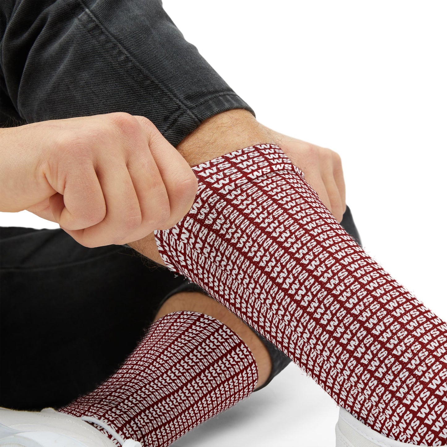 WS Burgundy Pair of Socks