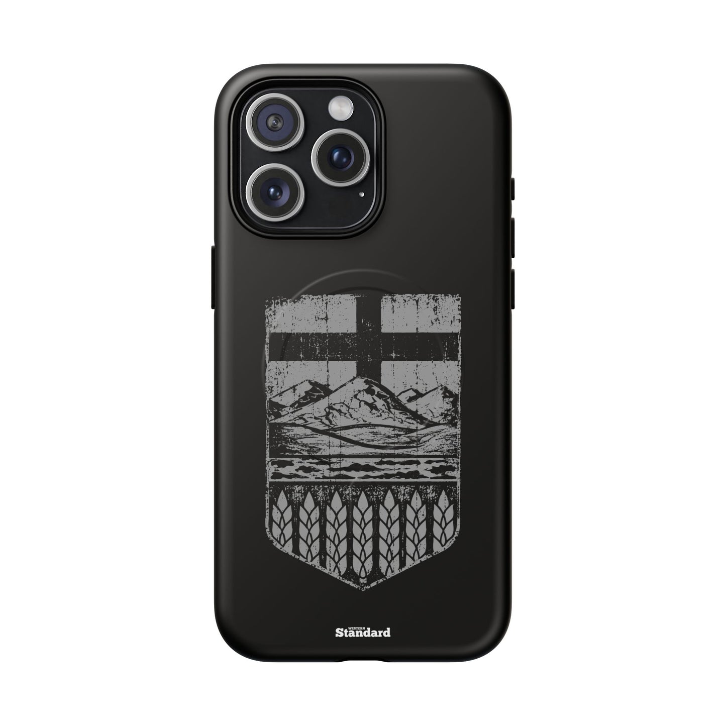 Rugged Alberta Shield Black MagSafe Premium Case