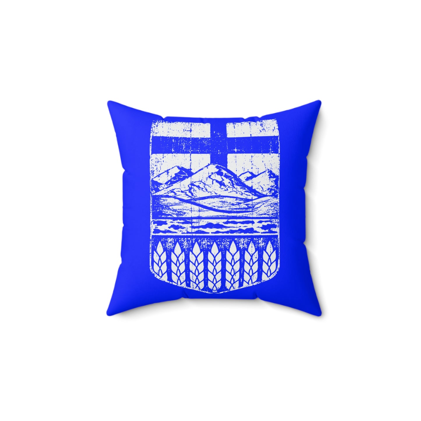 Rugged Shield of Alberta Square Pillow