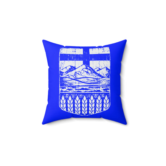 Rugged Shield of Alberta Square Pillow