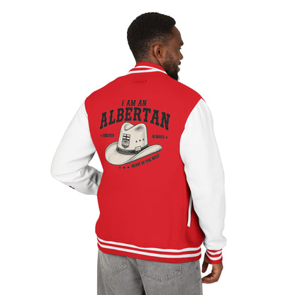 I am Albertan Unisex Heavyweight Letterman Jacket