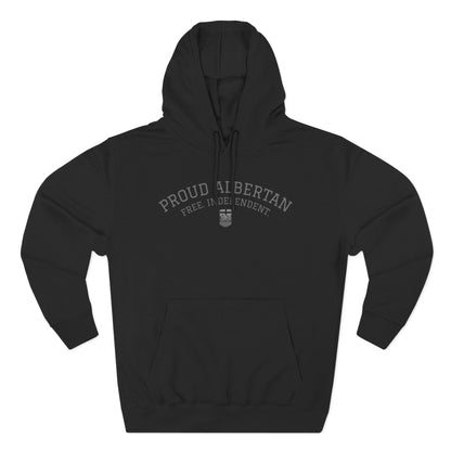 Proud Albertan Simple Unisex Varsity Hoodie