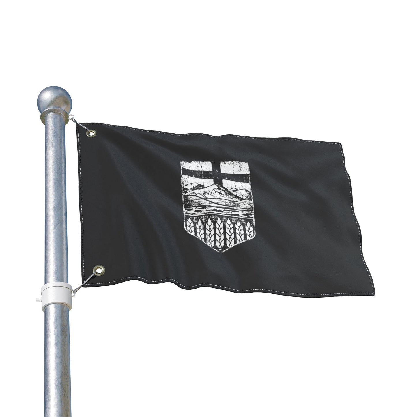 Rugged Black Alberta Flag
