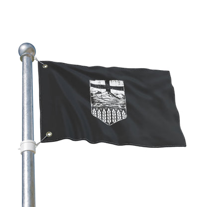 Rugged Black Alberta Flag
