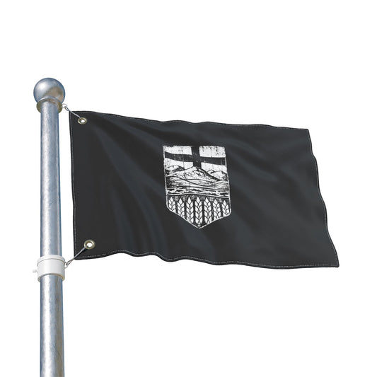 Rugged Black Alberta Flag