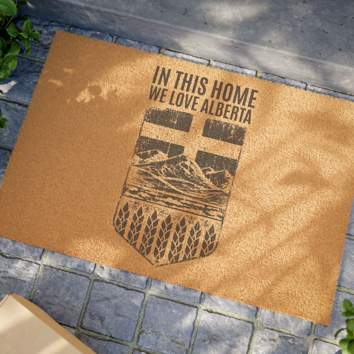 'In This Home, We Love Alberta' Rustic Doormat