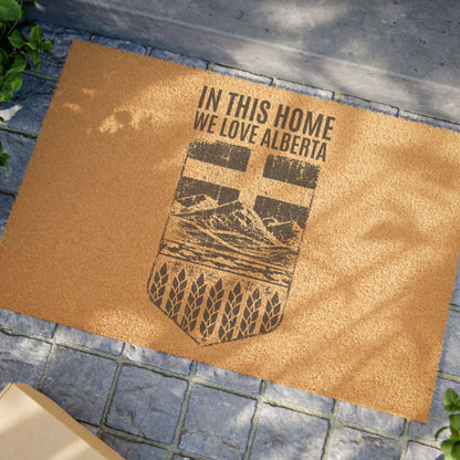 'In This Home, We Love Alberta' Rustic Doormat