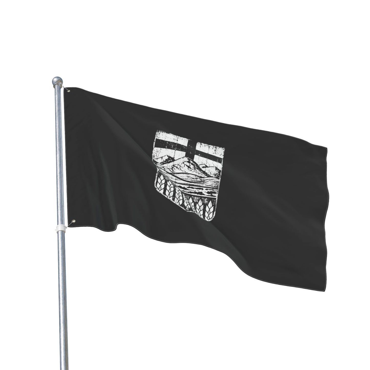 Rugged Black Alberta Flag